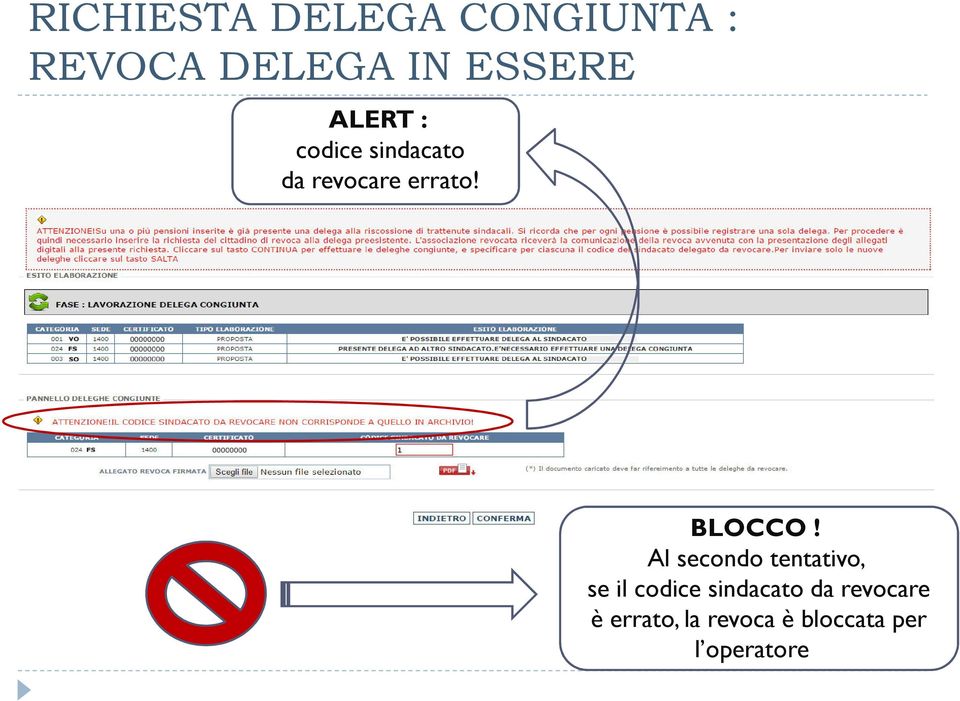 Al secondo tentativo, se il codice sindacato da