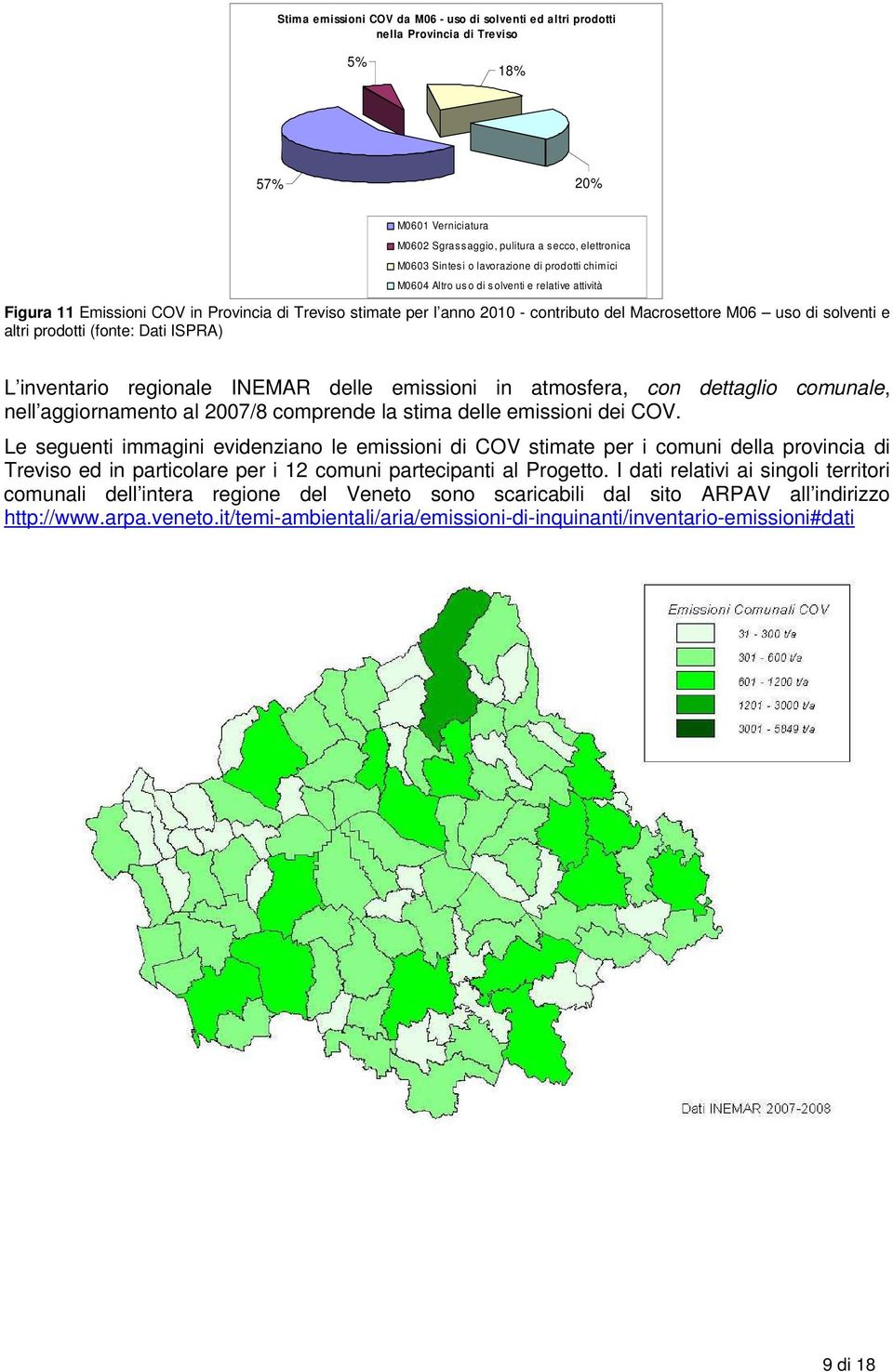 solventi e altri prodotti (fonte: Dati ISPRA) L inventario regionale INEMAR delle emissioni in atmosfera, con dettaglio comunale, nell aggiornamento al 2007/8 comprende la stima delle emissioni dei