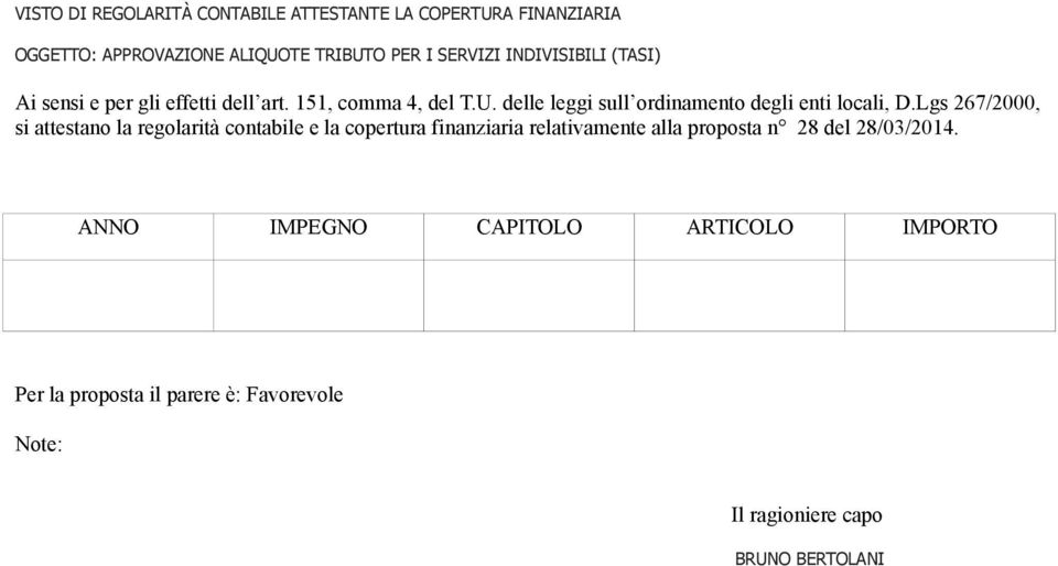 delle leggi sull ordinamento degli enti locali, D.