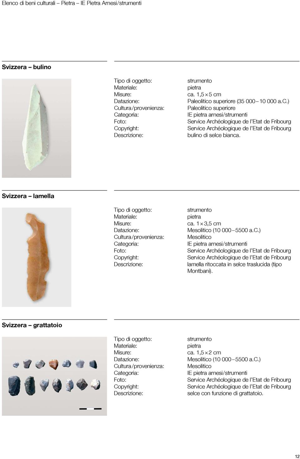 Svizzera lamella strumento pietra ca. 1 3,5 cm Mesolitico (10 000 5500 a.c.) Mesolitico IE pietra arnesi / strumenti lamella ritoccata in selce traslucida (tipo Montbani).