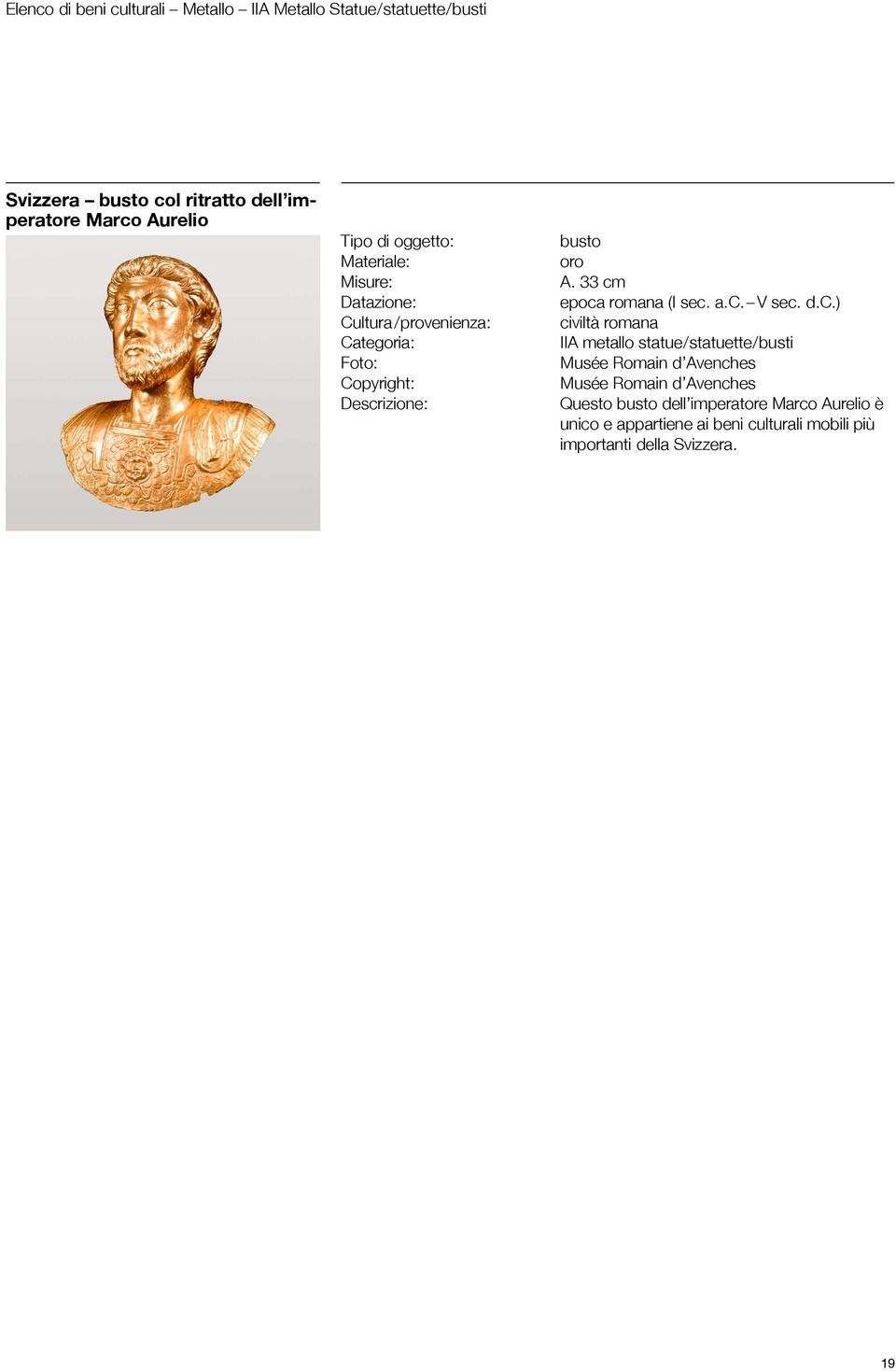 33 cm IIA metallo statue / statuette / busti Questo busto dell imperatore