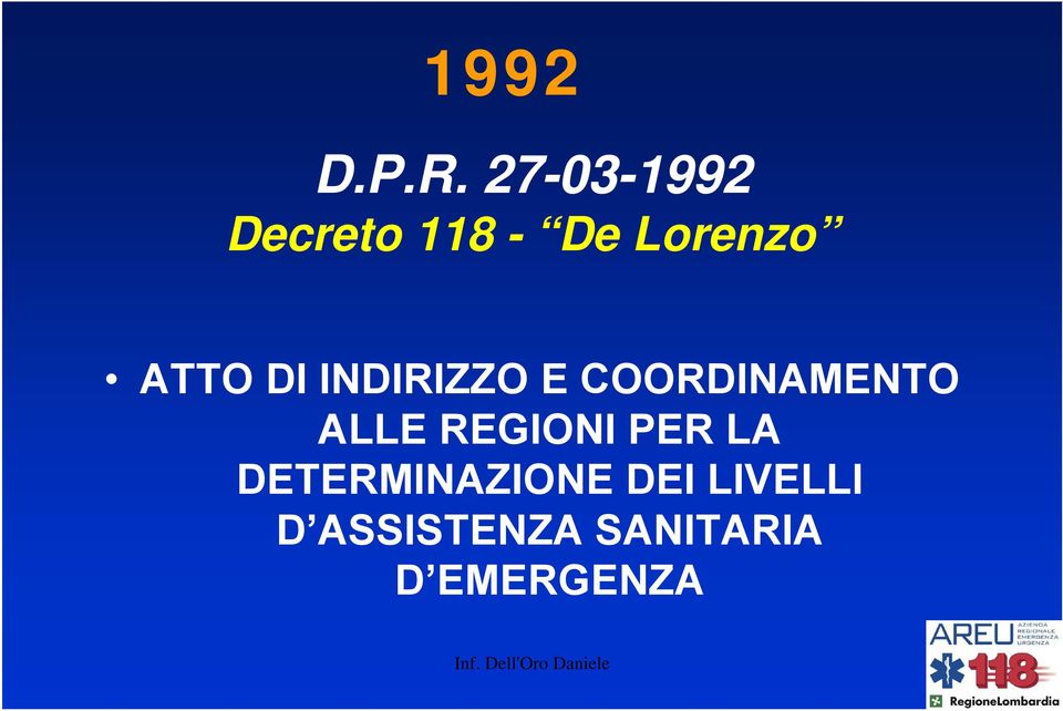 DI INDIRIZZO E COORDINAMENTO ALLE