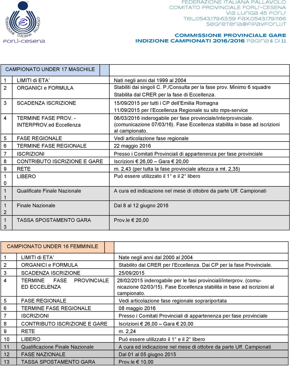 3 SCADENZA ISCRIZIONE 5/09/205 per tutti i CP dell Emilia Romagna /09/205 per l Eccellenza Regionale su sito mps service 4 TERMINE FASE PROV. INTERPROV.