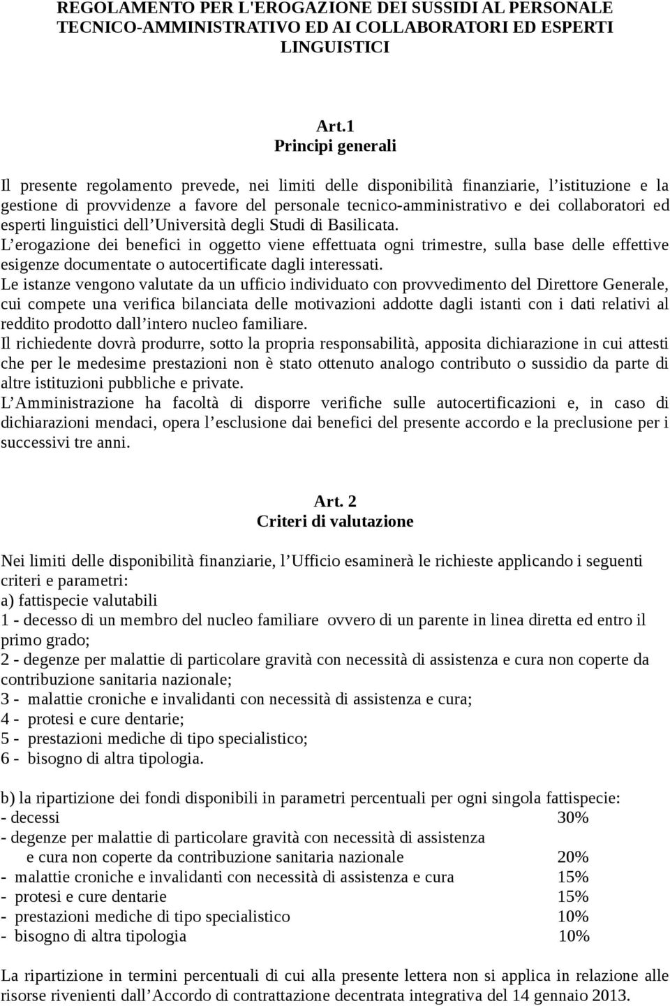collaboratori ed esperti linguistici dell Università degli Studi di Basilicata.