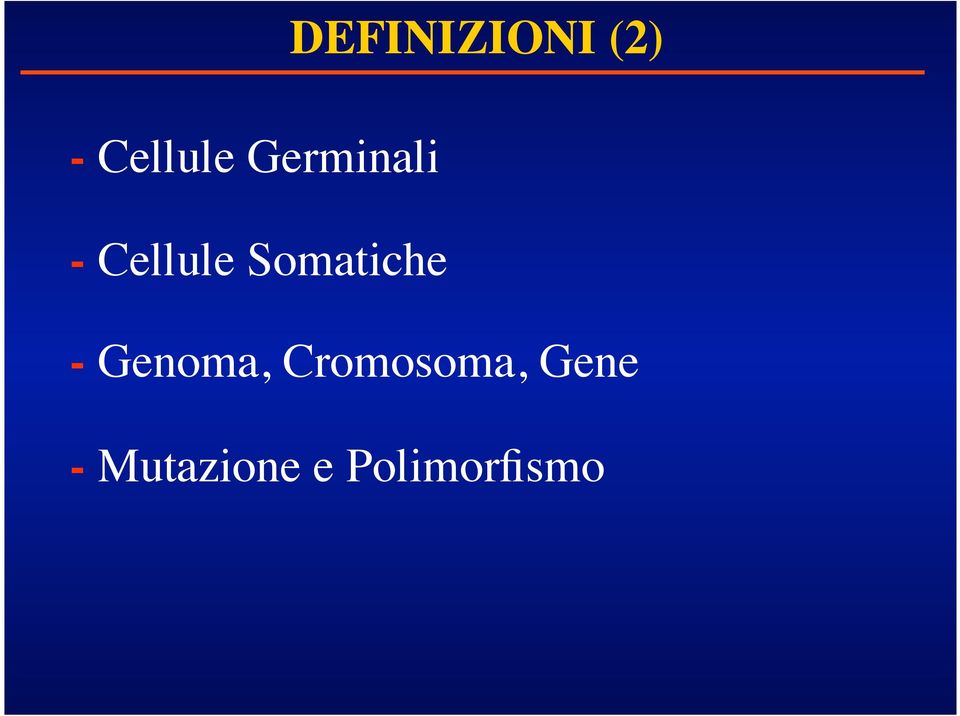 Somatiche - Genoma,