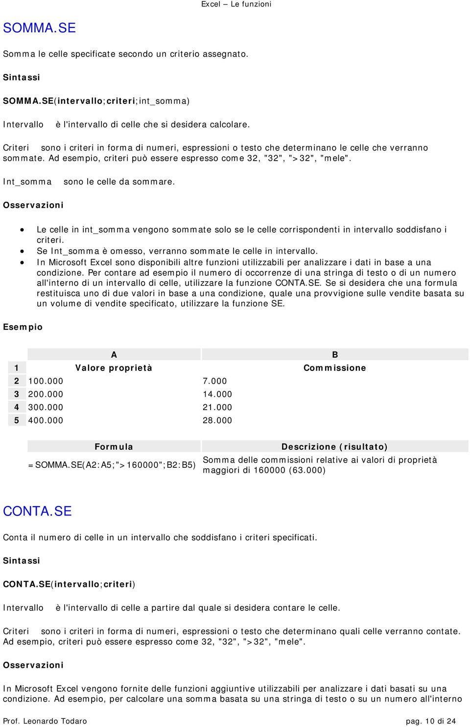 Int_somma sono le celle da sommare. Le celle in int_somma vengono sommate solo se le celle corrispondenti in intervallo soddisfano i criteri.