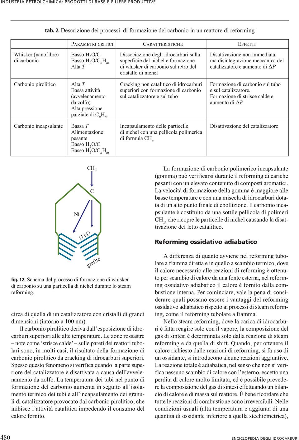 Dissociazione degli idrocarburi sulla superficie del nichel e formazione di whisker di carbonio sul retro del cristallo di nichel Disattivazione non immediata, ma disintegrazione meccanica del