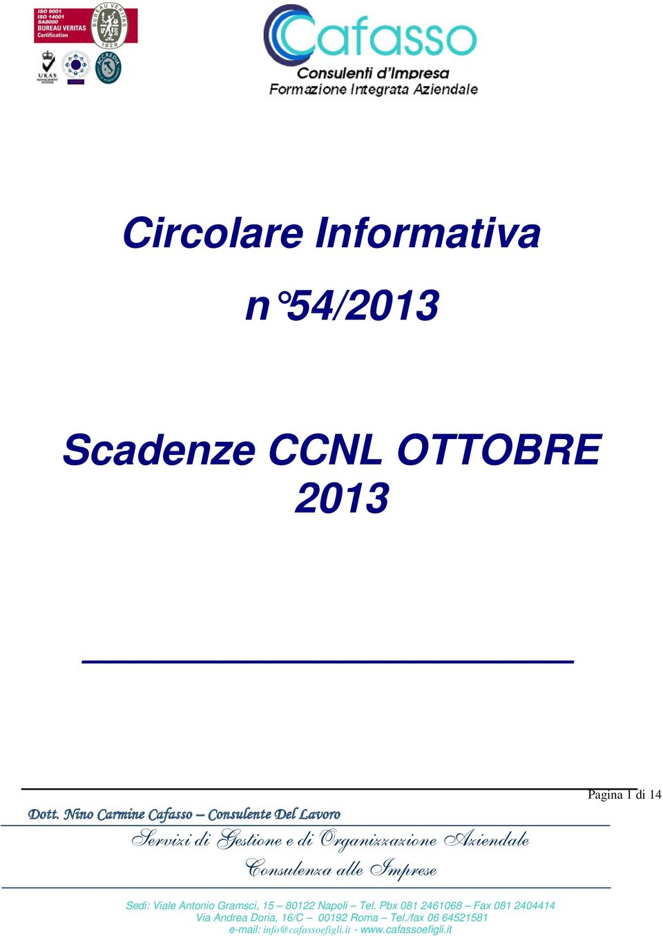 54/2013 Scadenze