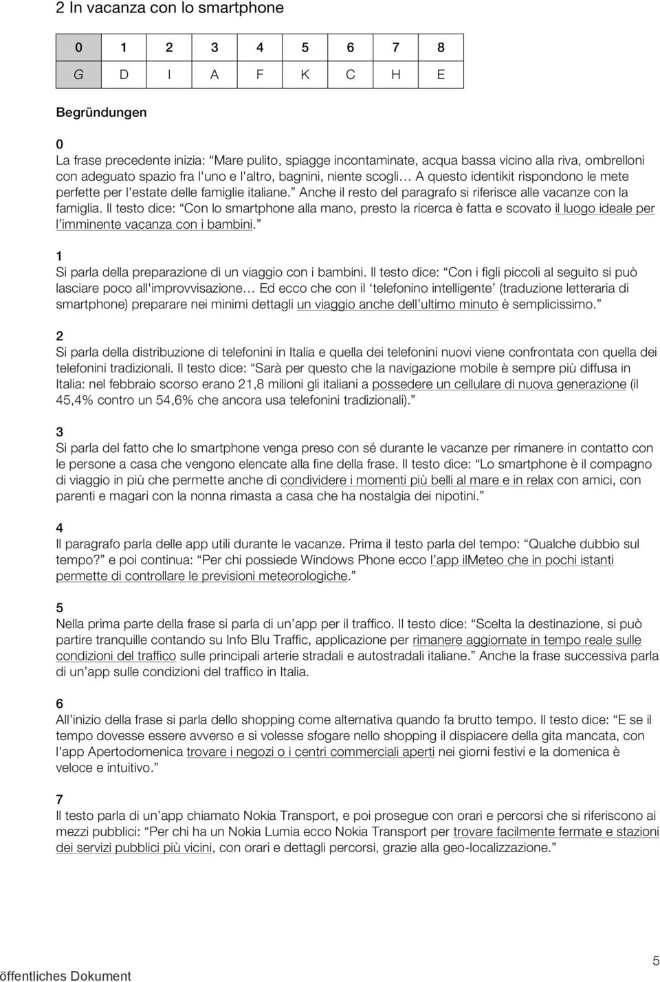 Il testo dice: Con lo smartphone alla mano, presto la ricerca è fatta e scovato il luogo ideale per l imminente vacanza con i bambini. 1 Si parla della preparazione di un viaggio con i bambini.