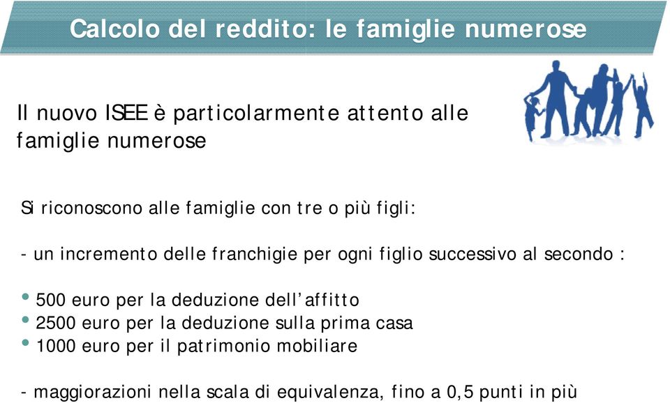 figlio successivo al secondo : 500 euro per la deduzione dell affitto 2500 euro per la deduzione sulla