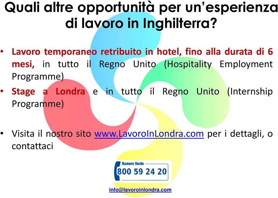 Unito (Hospitality Employment Programme) Stage a Londra e in tutto il Regno Unito