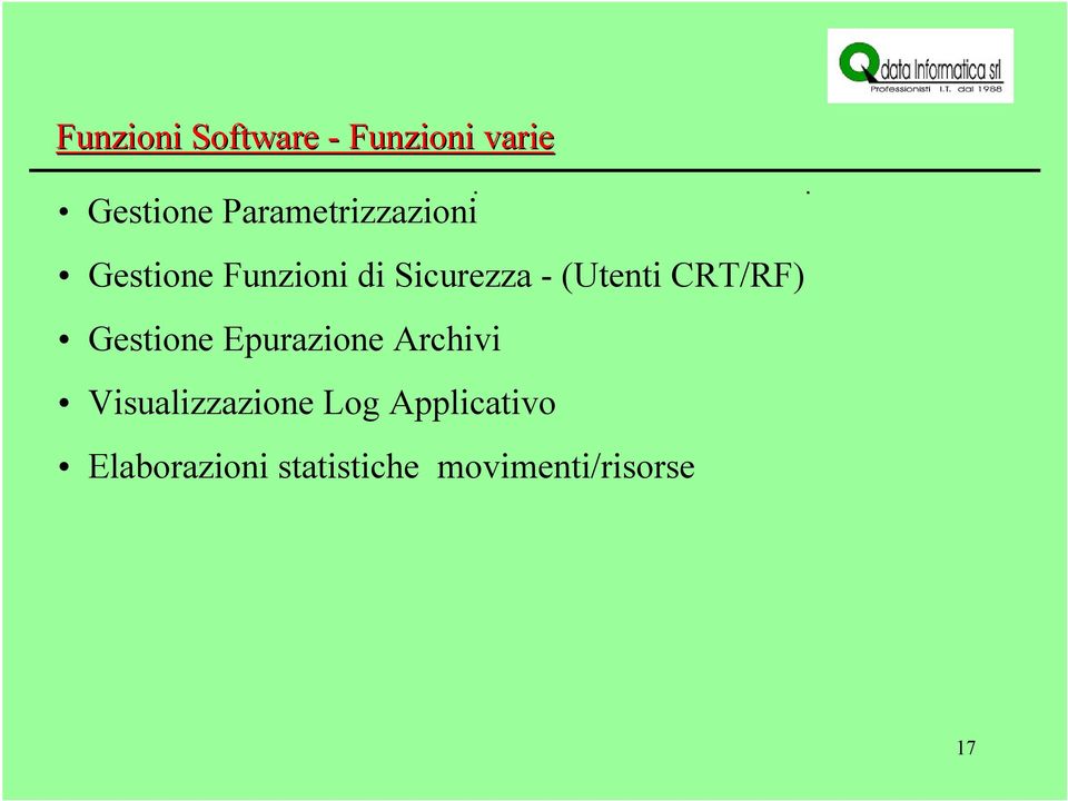 (Utenti CRT/RF) Gestione Epurazione Archivi