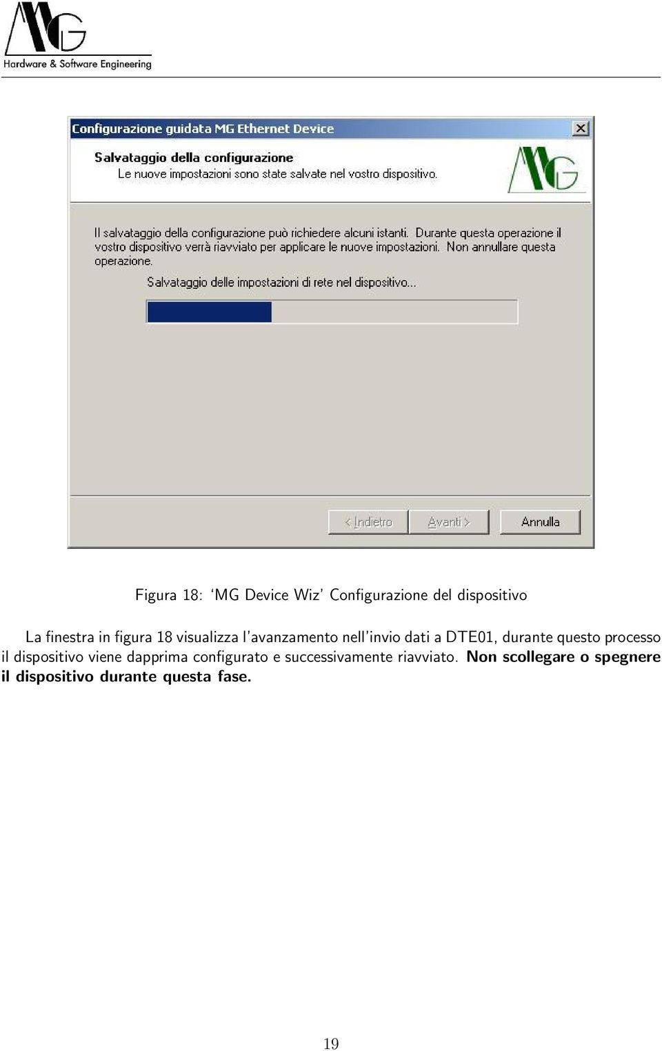 questo processo il dispositivo viene dapprima configurato e