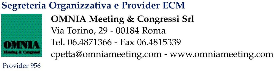 Roma Tel. 06.4871366 - Fax 06.