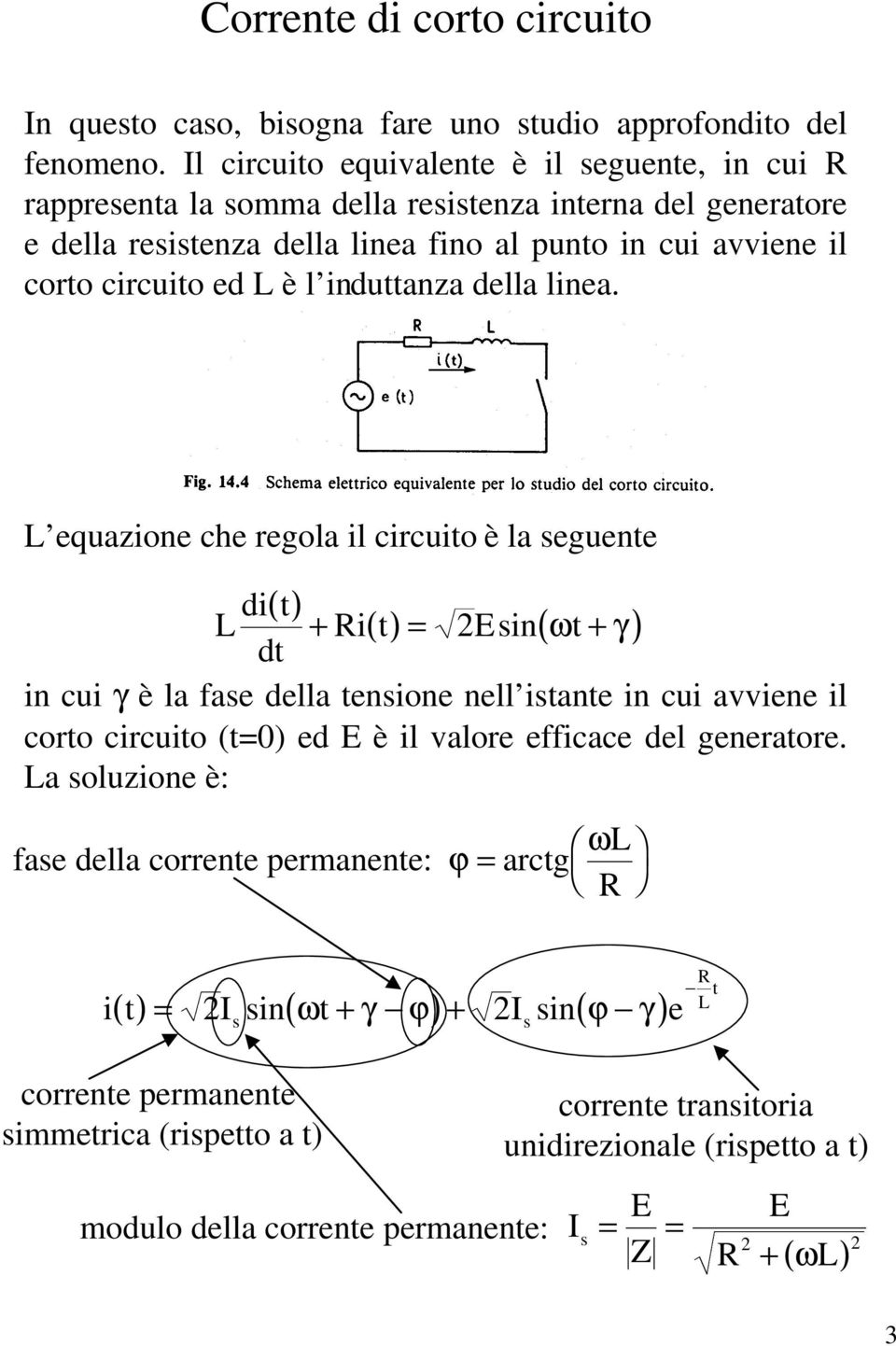 induttanza della linea.