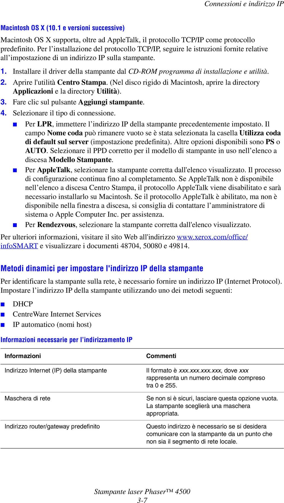 Installare il driver della stampante dal CD-ROM programma di installazione e utilità. 2. Aprire l'utilità Centro Stampa.