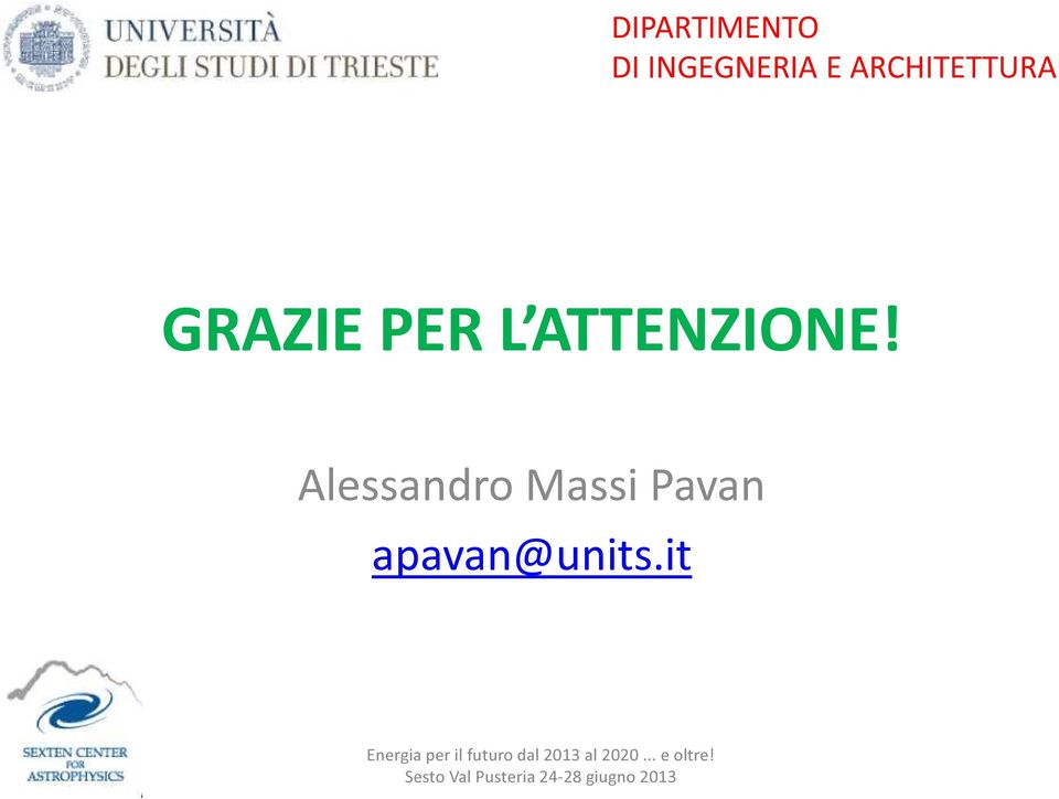 Alessandro Massi Pavan apavan@units.