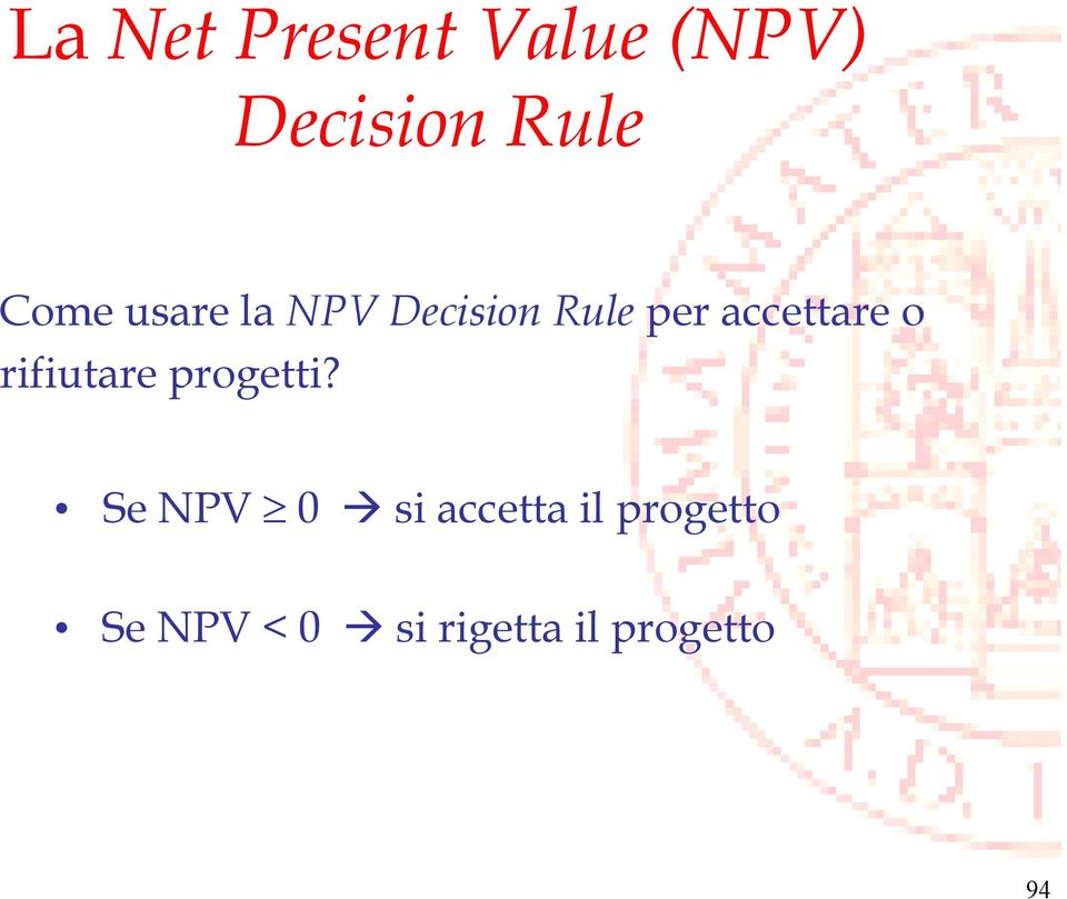 accettare o rifiutare progetti?