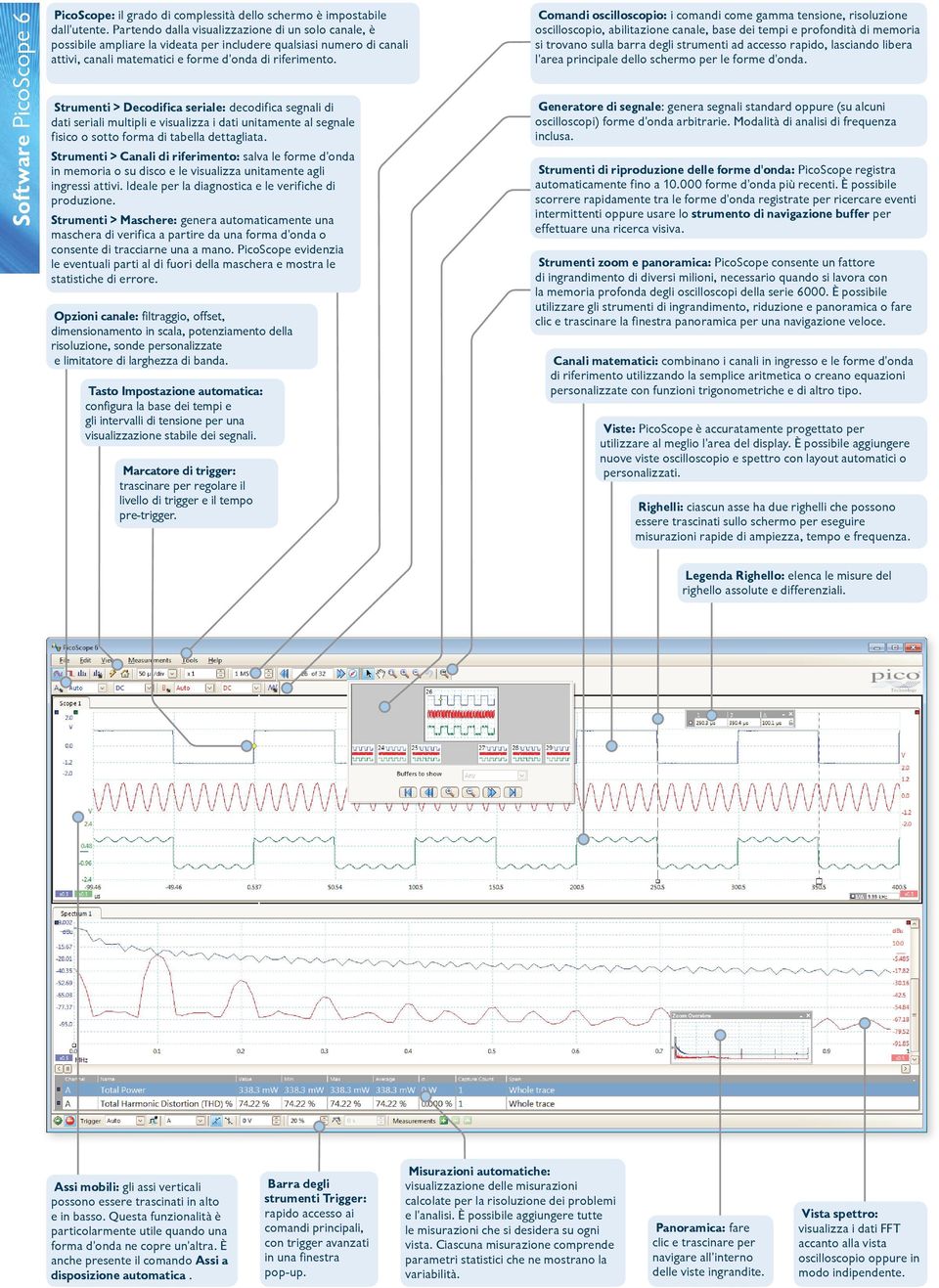 Strumenti > Decodifica seriale: decodifica segnali di dati seriali multipli e visualizza i dati unitamente al segnale fisico o sotto forma di tabella dettagliata.