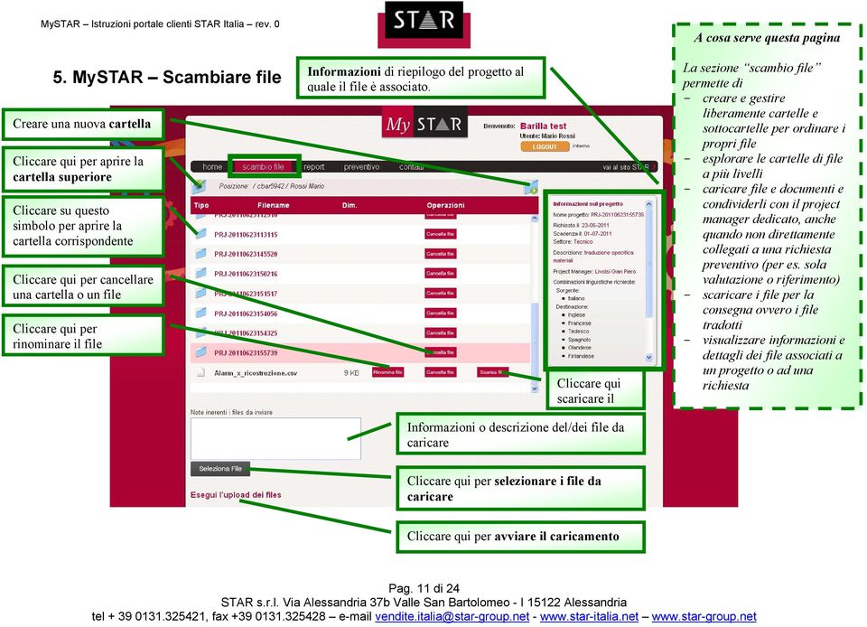 o un file Cliccare qui per rinominare il file Informazioni di riepilogo del progetto al quale il file è associato.