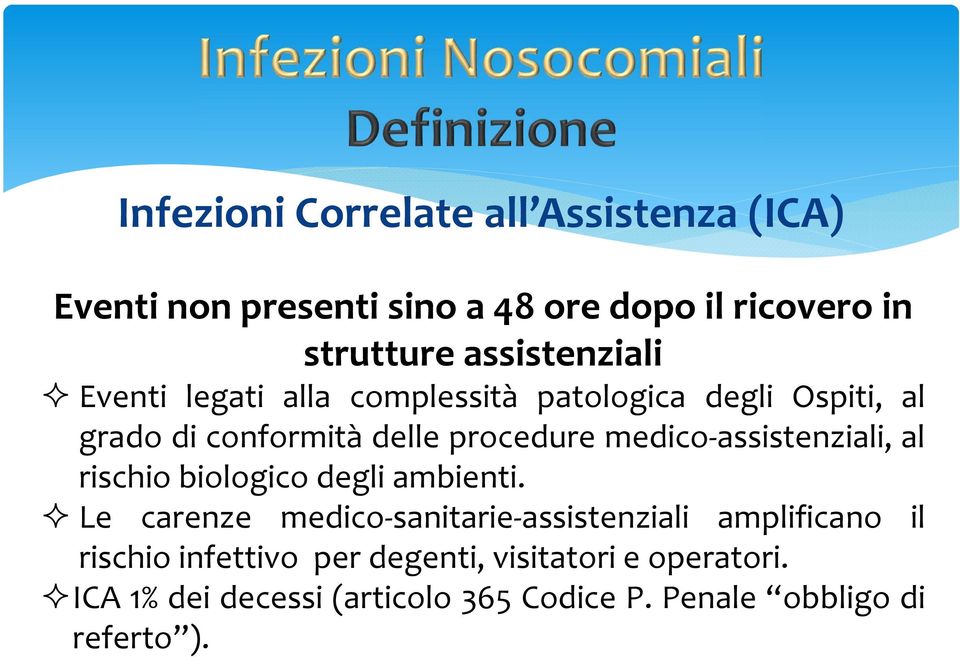 medico assistenziali, al rischio biologico degli ambienti.