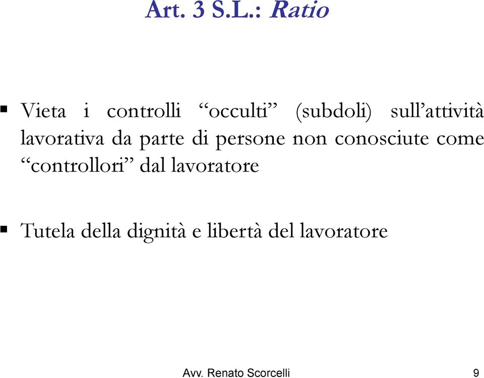 attività lavorativa da parte di persone non