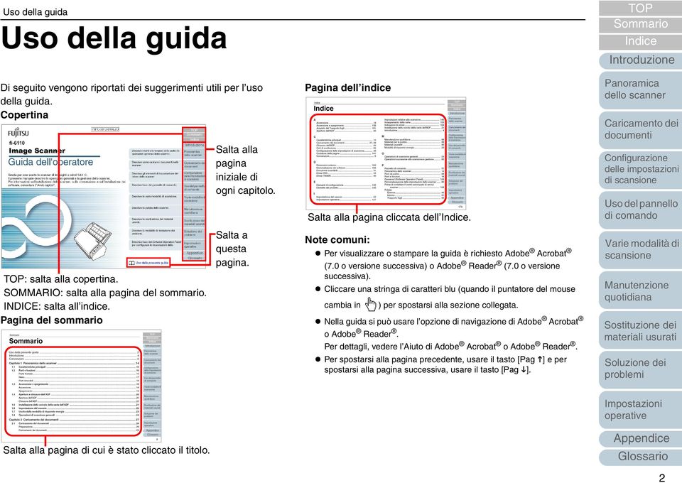 Note comuni: Per visualizzare o stampare la guida è richiesto Adobe Acrobat (7.0 o versione successiva) 