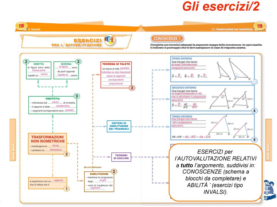 argomento, suddivisi in: CONOSCENZE