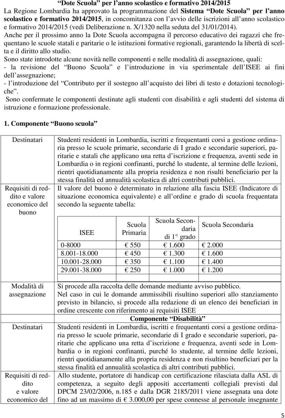 Anche per il prossimo anno la Dote Scuola accompagna il percorso educativo dei ragazzi che frequentano le scuole statali e paritarie o le istituzioni formative regionali, garantendo la libertà di