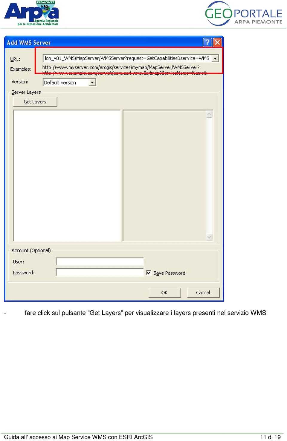 nel servizio WMS Guida all' accesso