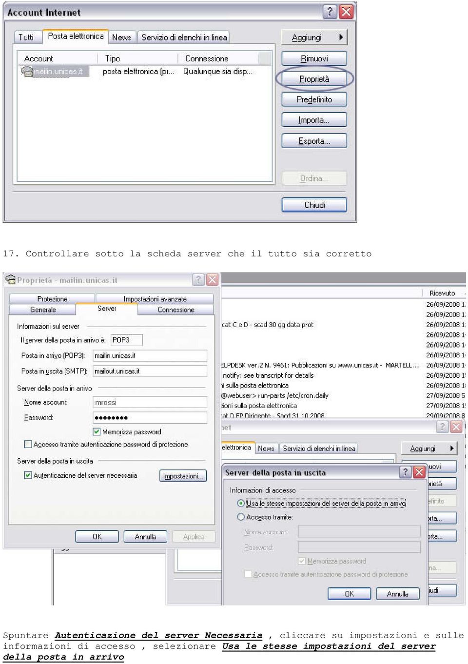 cliccare su impostazioni e sulle informazioni di accesso,