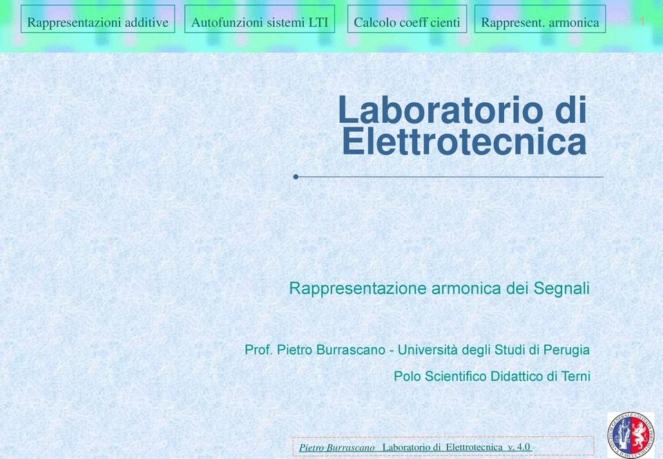 Prof. Pietro Burrascano - Università