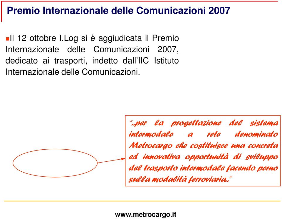 IIC Istituto Internazionale delle Comunicazioni.