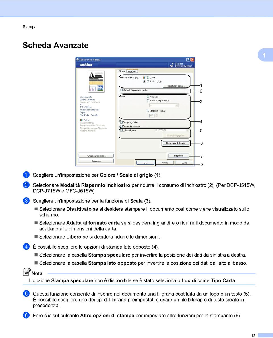 Selezionare Disattivato se si desidera stampare il documento così come viene visualizzato sullo schermo.