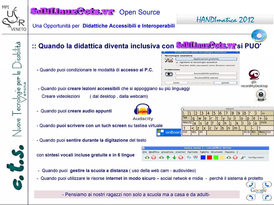 scrivere con un tuch screen su tastiea virtuale - Quando puoi sentire durante la digitazione del testo con sintesi vocali incluse gratuite e in 6 lingue - Quando puoi gestire