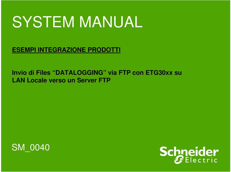 Files DATALOGGING via FTP con