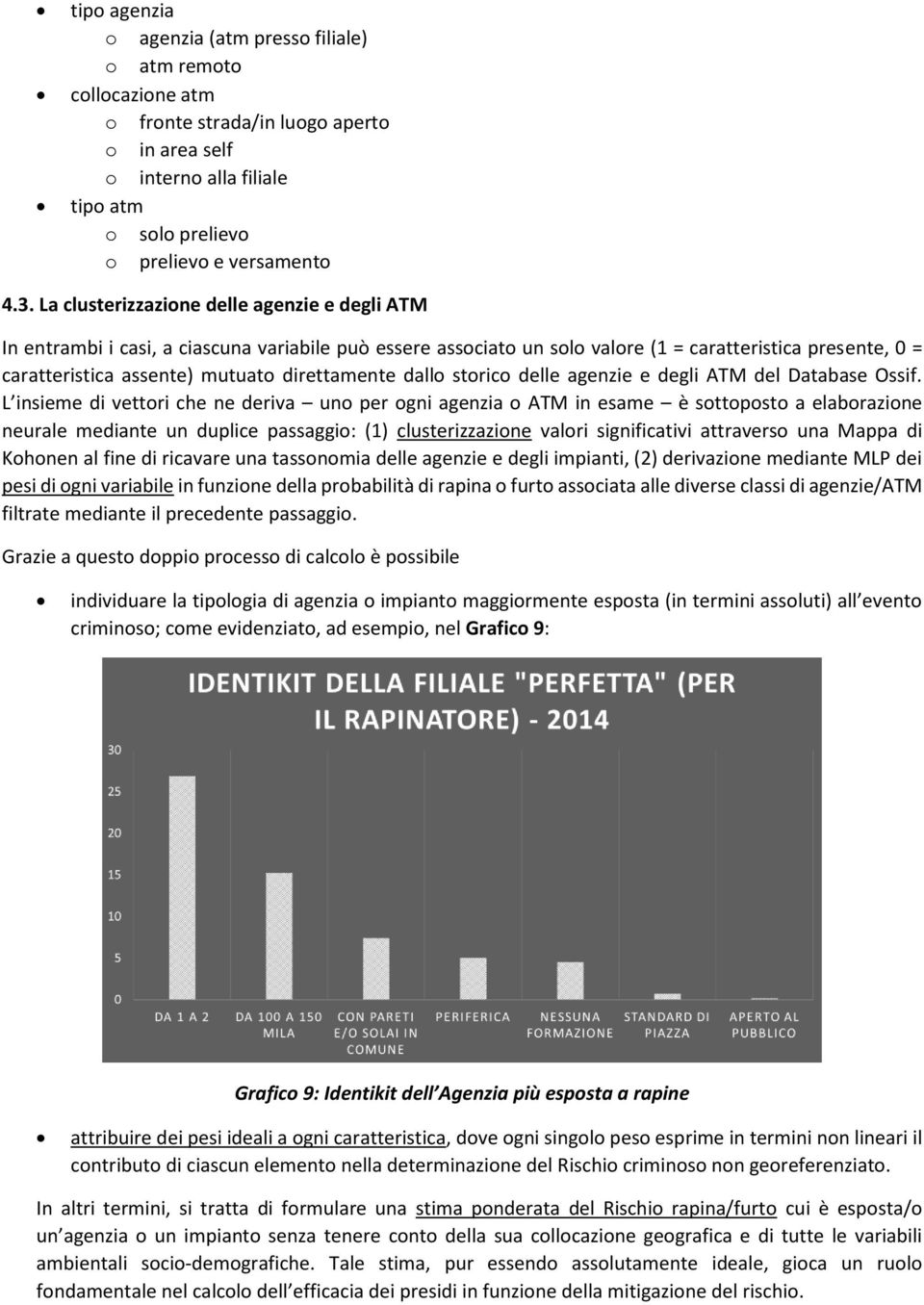 direttamente dallo storico delle agenzie e degli ATM del Database Ossif.