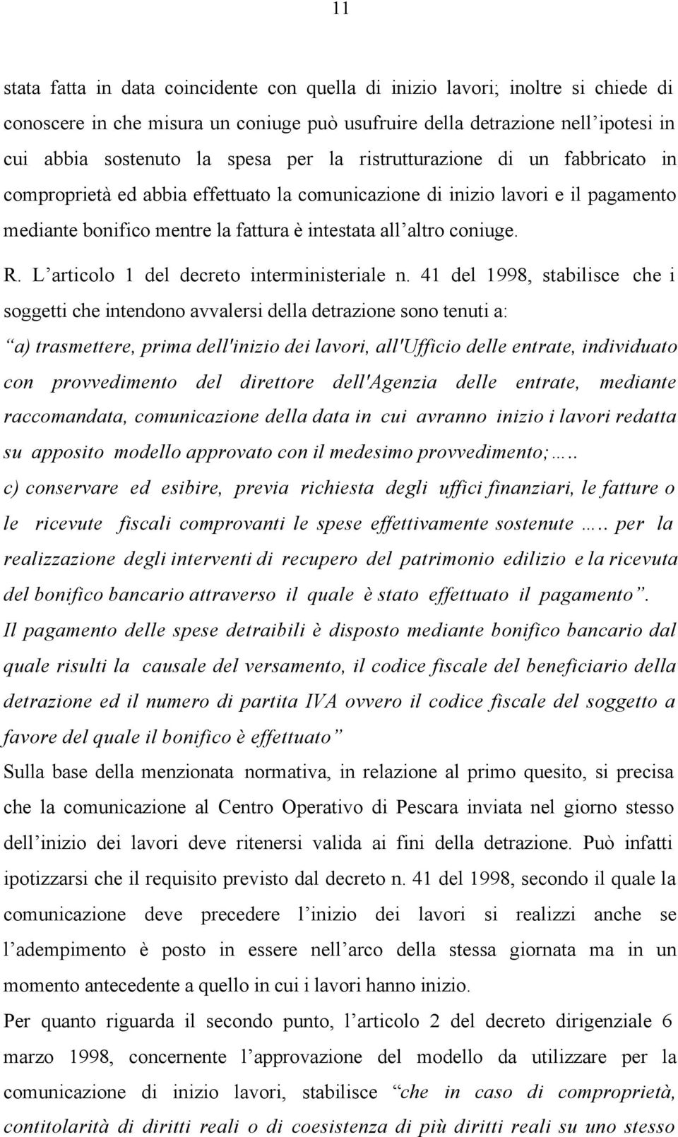 L articolo 1 del decreto interministeriale n.