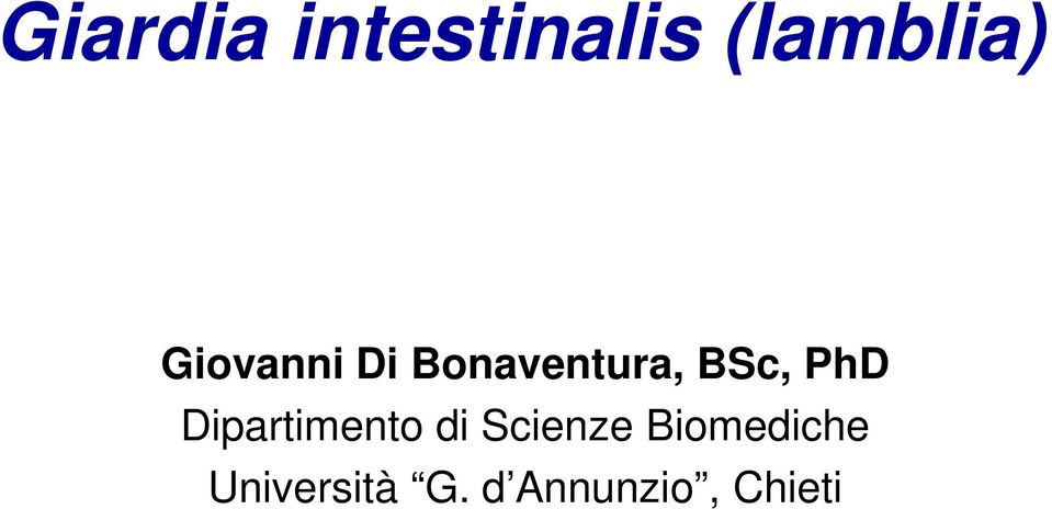 PhD Dipartimento di Scienze