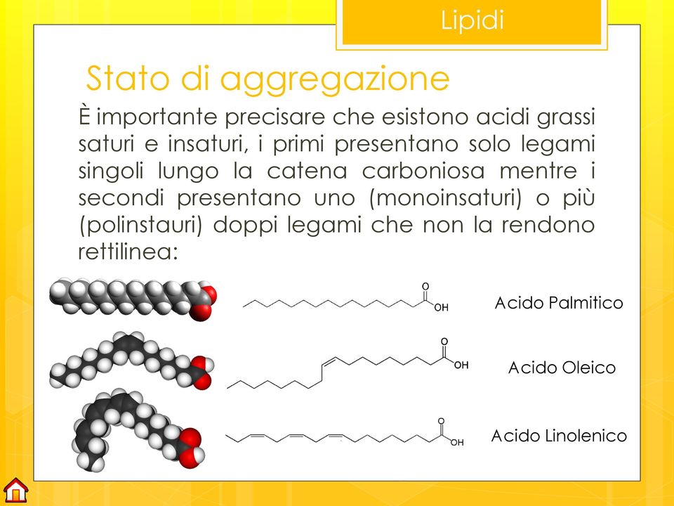 carboniosa mentre i secondi presentano uno (monoinsaturi) o più (polinstauri)