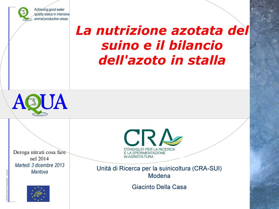 dell'azoto in stalla Deroga nitrati cosa fare nel 2014 Martedì 3 dicembre