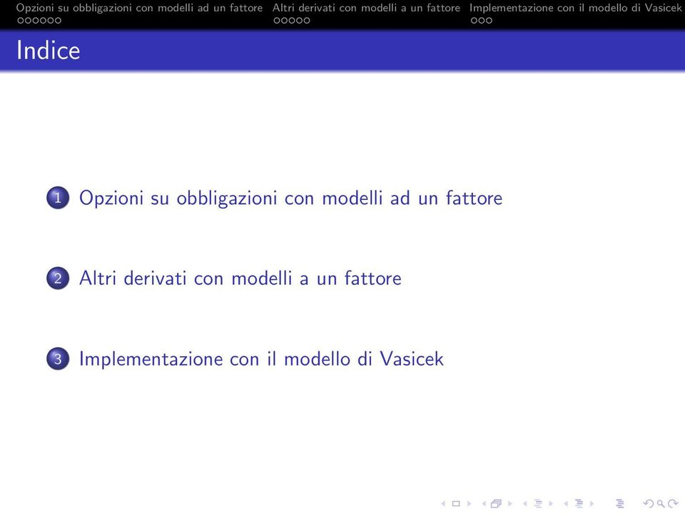 derivati con modelli a un fattore 3