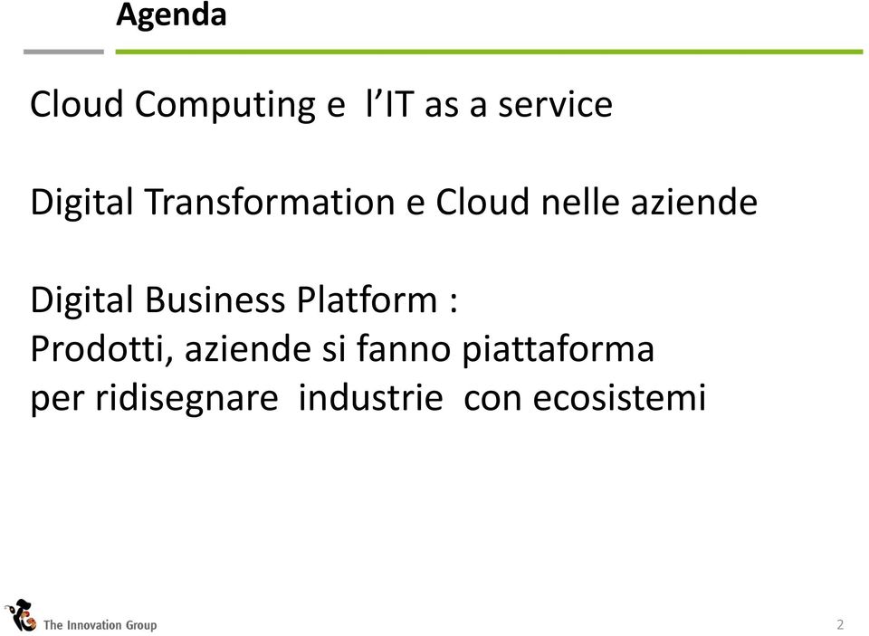 Digital Business Platform : Prodotti, aziende si