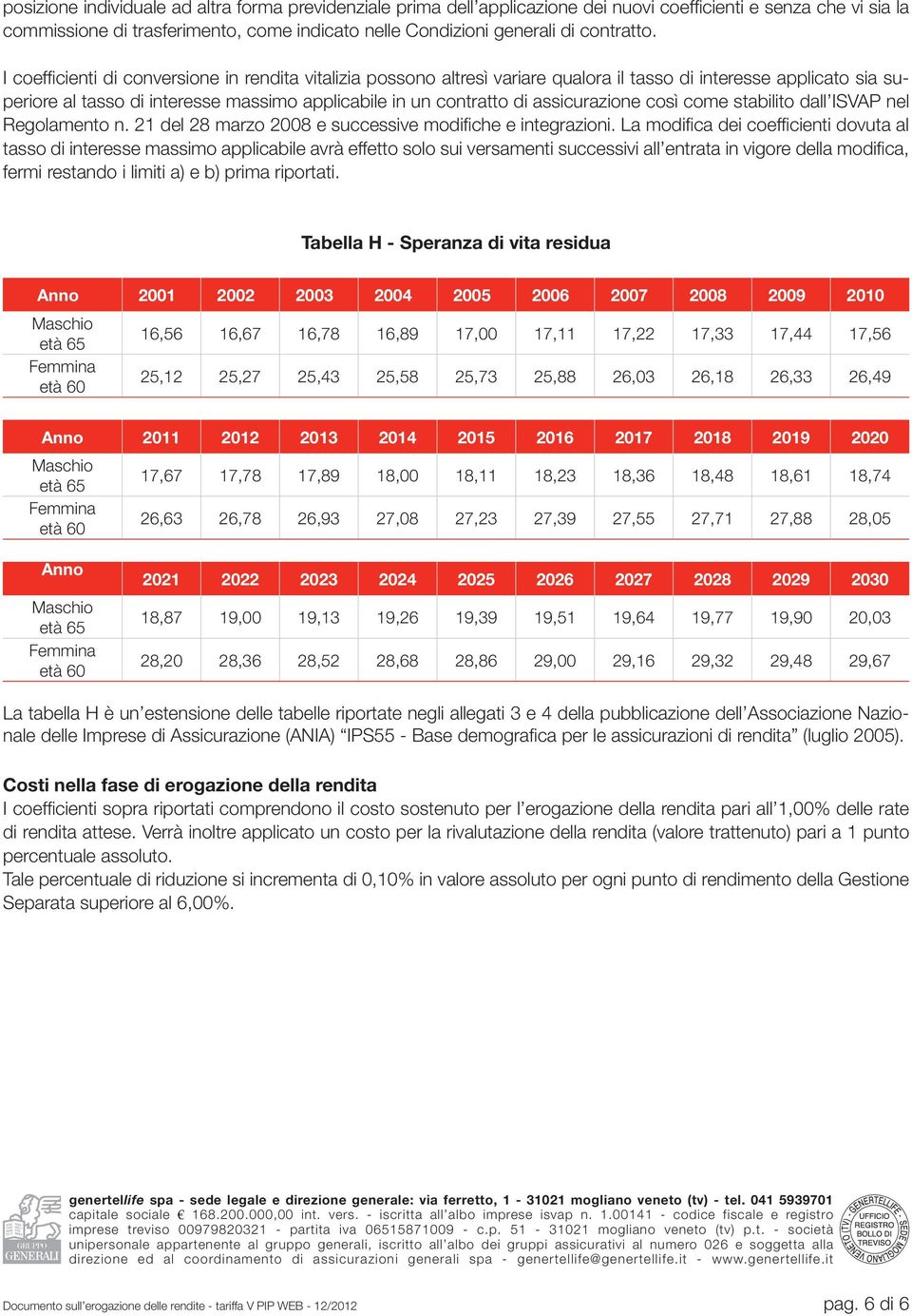 I coefficienti di conversione in rendita vitalizia possono altresì variare qualora il tasso di interesse applicato sia superiore al tasso di interesse massimo applicabile in un contratto di