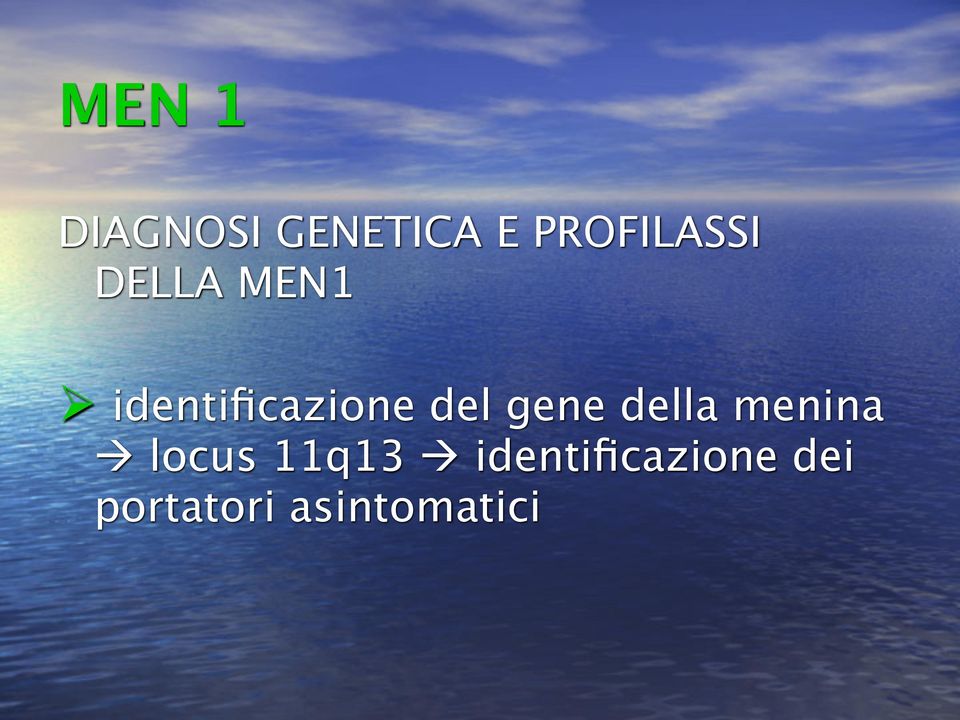 identificazione del gene della