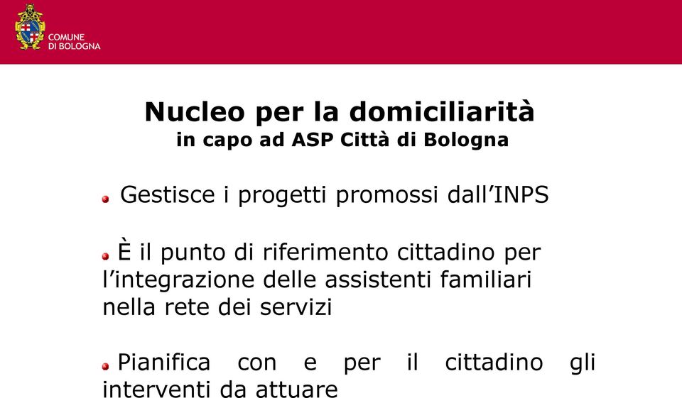 cittadino per l integrazione delle assistenti familiari nella