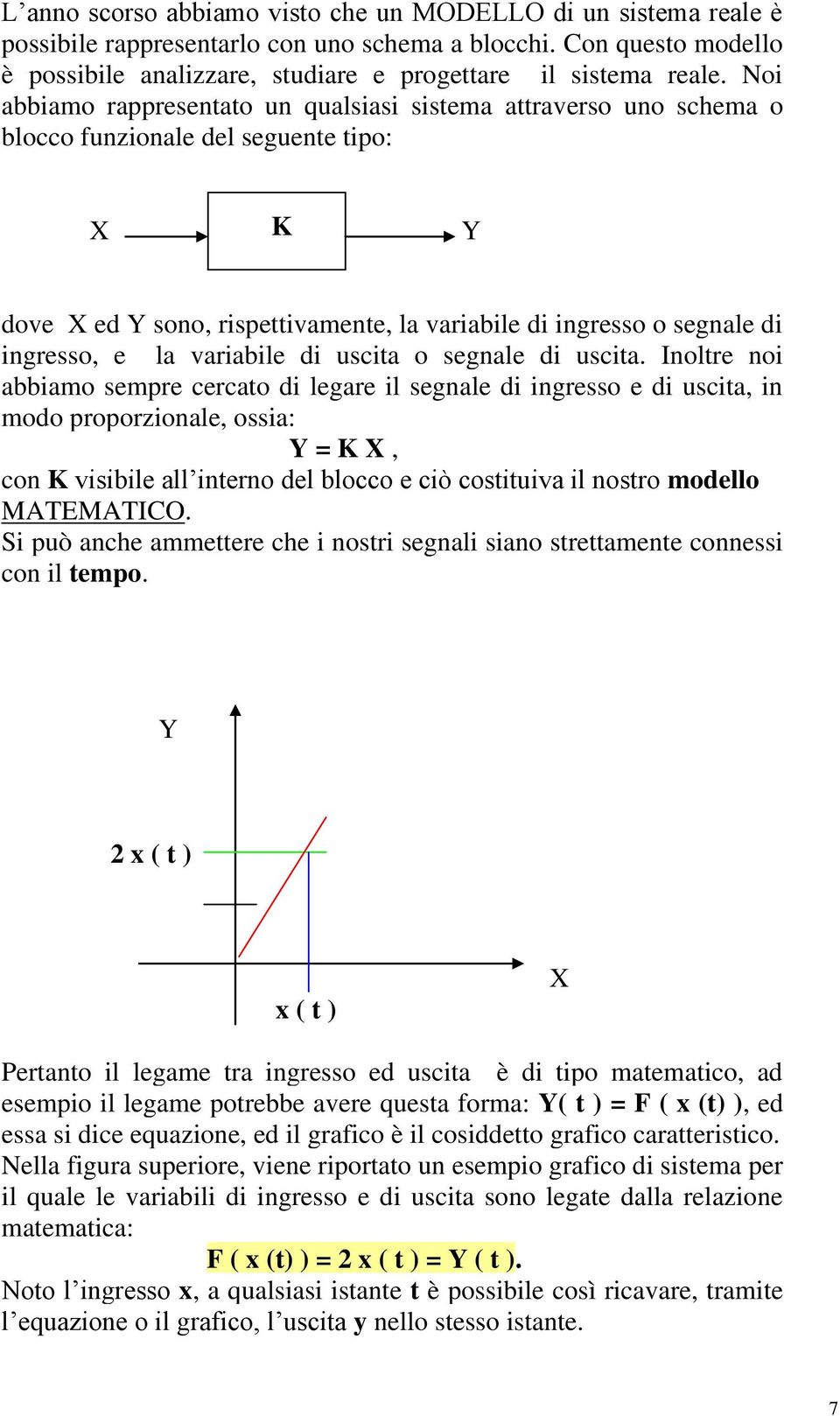 la variabile di uscita o segnale di uscita.