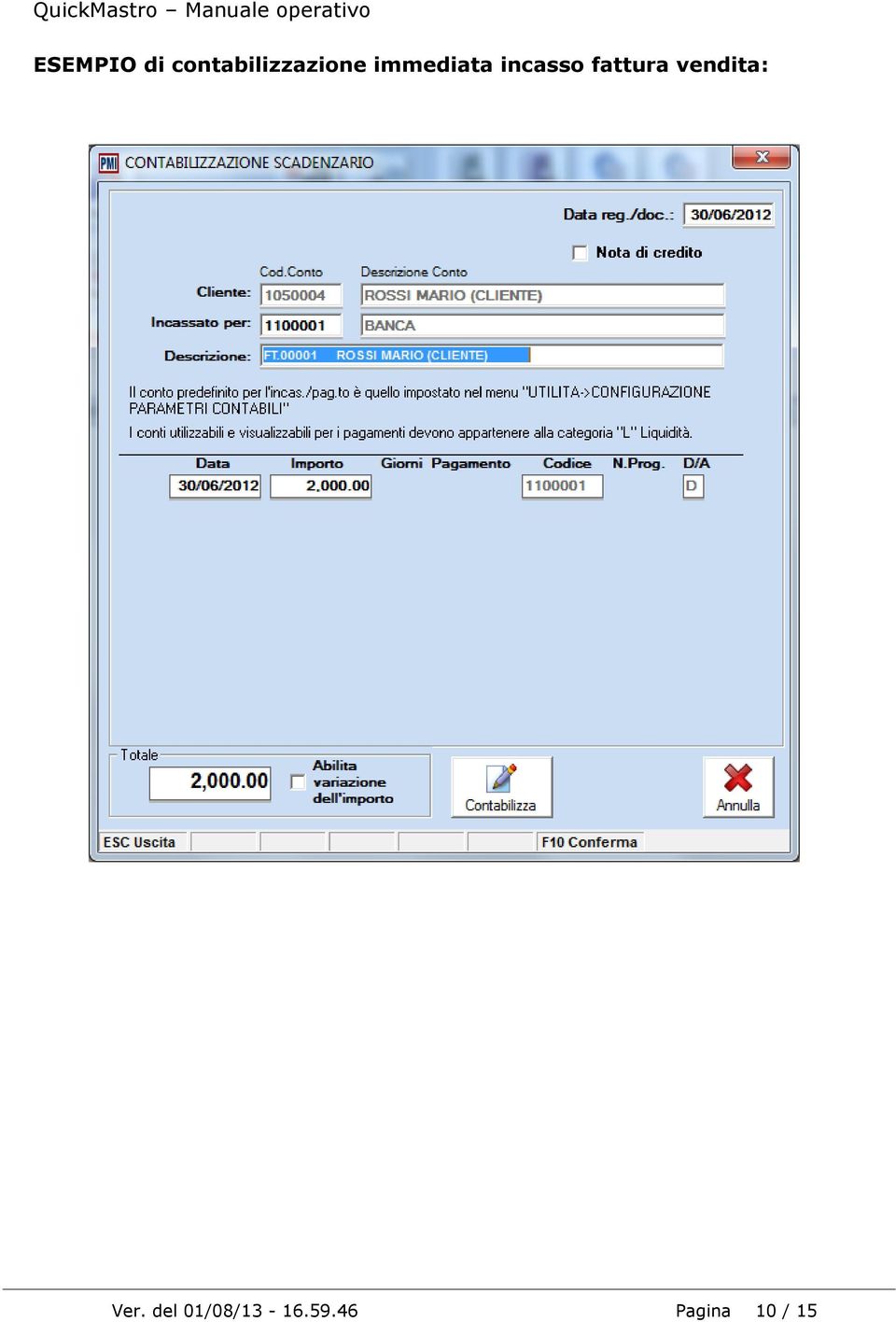 immediata incasso fattura