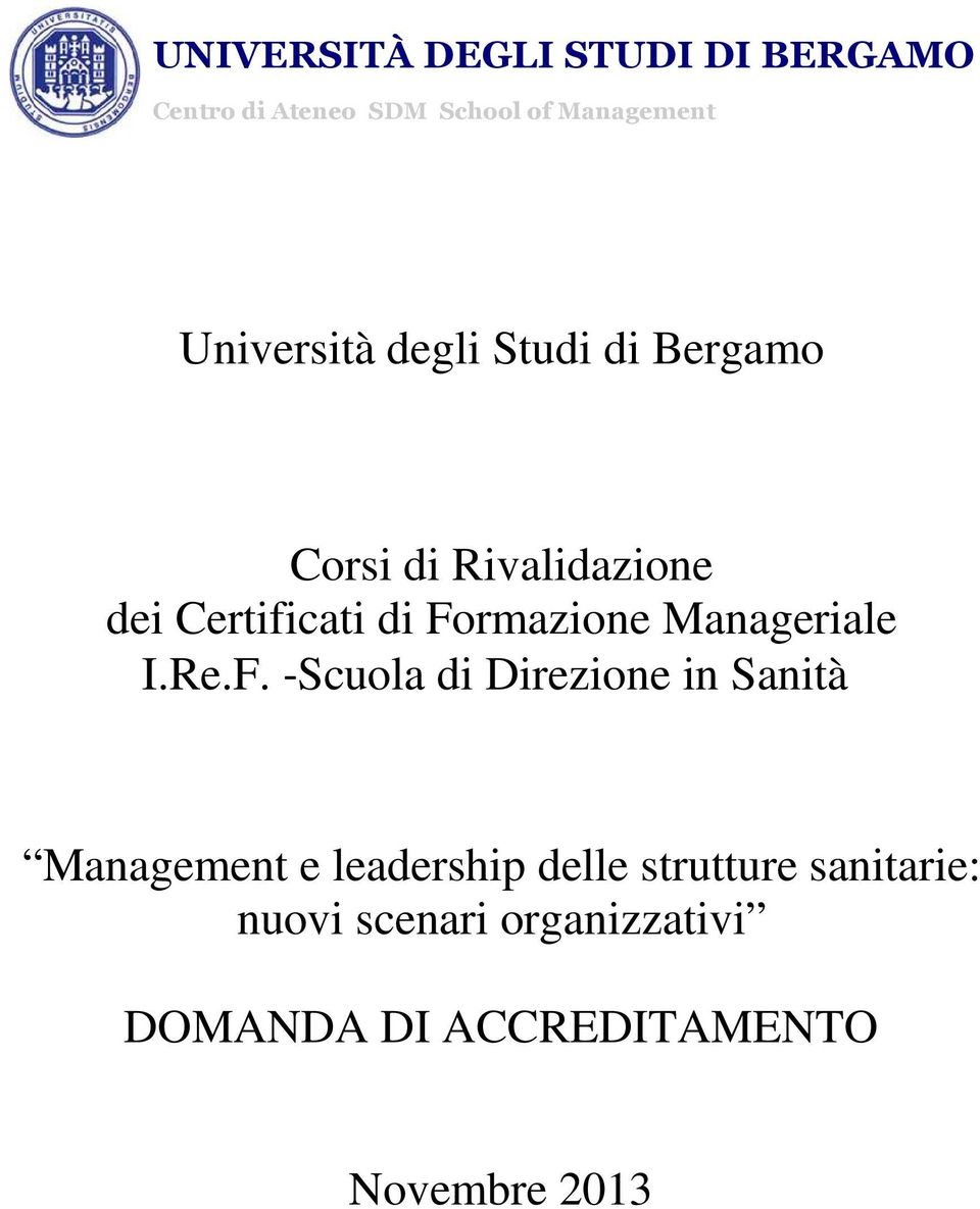 rmazione Manageriale I.Re.F.