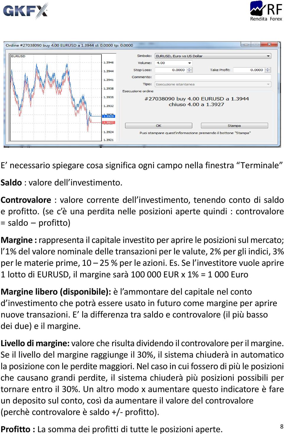 transazioni per le valute, 2% per gli indici, 3% per le materie prime, 10 25 % per le azioni. Es.